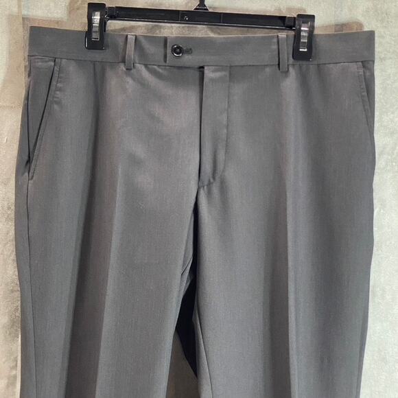 THE SAVILE ROW COMPANY Men's Gray Brixton Flat Front Suit Pants SZ 36 - Picture 3 of 9